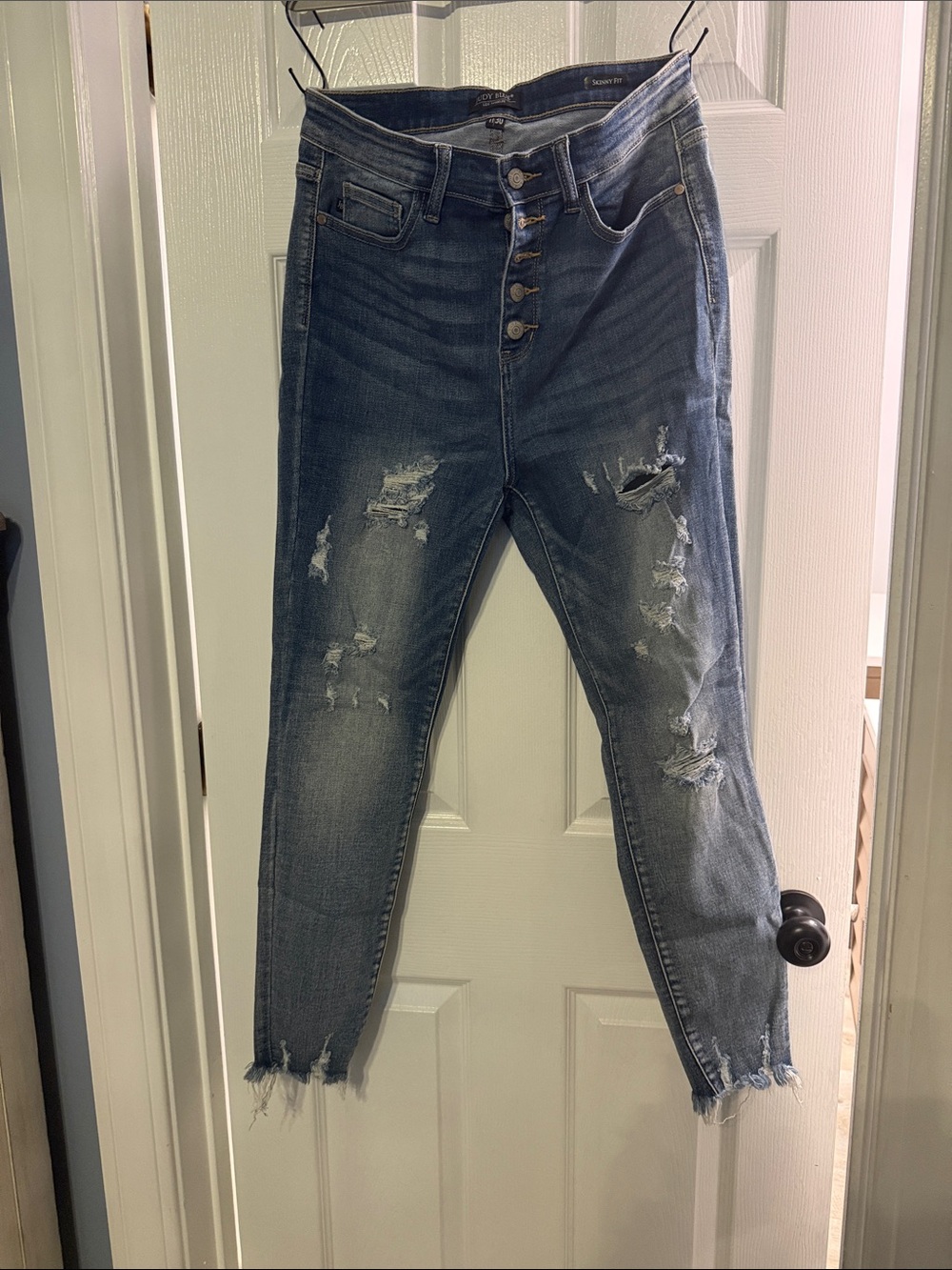 Judy Blue High-Rise Distressed Women's Blue Jeans